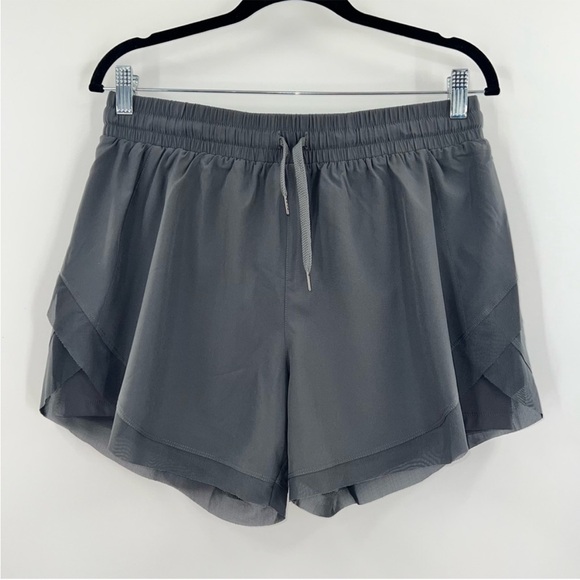 Halara NWT DrawstringFlowy Mesh 2-in-1 Shorts in Volcanic Ash XL fits like L - Picture 4 of 9